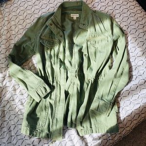 Army green zip jacket